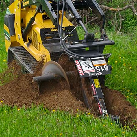 bradco skid steer trencher|trencher attachment for small tractor.